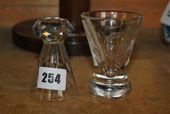 Two 19th century Masonic engraved glasses